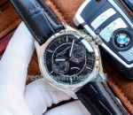 Swiss Grade Replica Vacheron Constantin Fiftysix Day Date Watch SS Black Dial